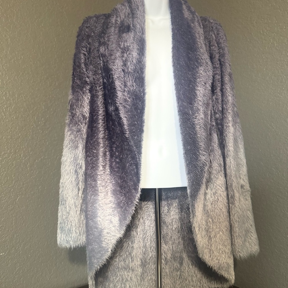Women's Fuzzy purple ombré Sweater